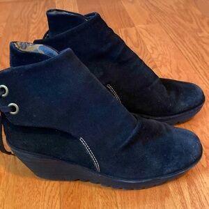 Fly London Suede Wedge Boots Yama